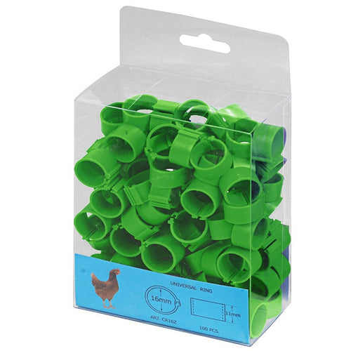 Anillas de plástico para gallinas - color Verde - referencia 30240 - Copele
