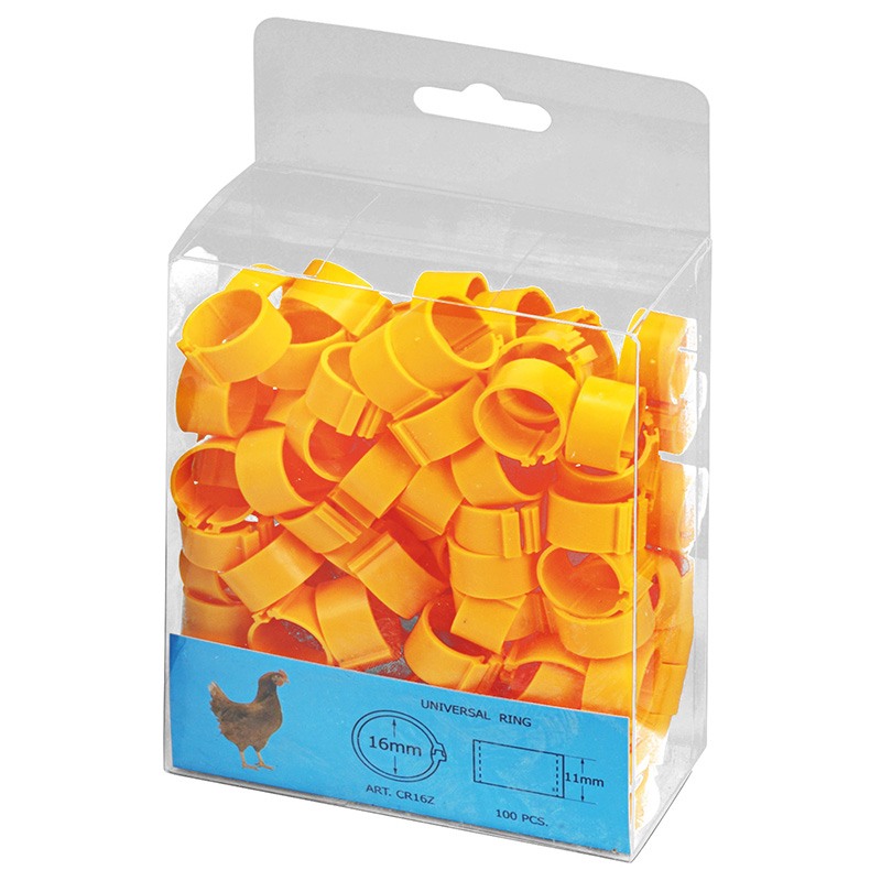 Anillas de plástico para gallinas - color Amarillo - referencia 30241 - Copele