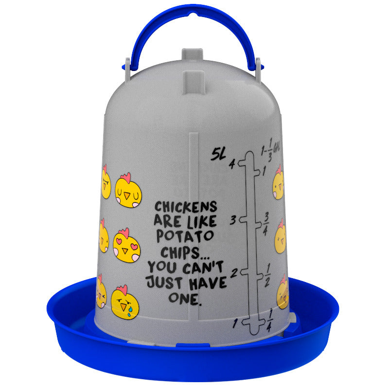 Bebederos Personalizables - Con etiqueta chips - color Azul, capacidad 5 l, patas Sin patas, modelo Con etiqueta chips - referencia 30184 - Copele