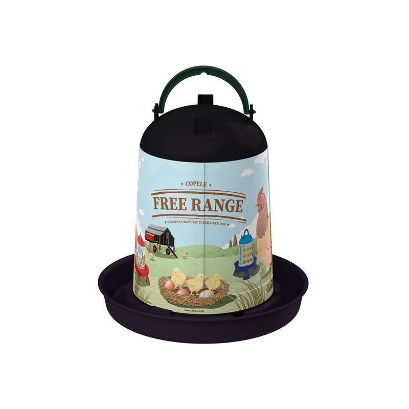Bebederos Personalizables - Con etiqueta free range - color Reciclado, capacidad 5 l, patas Sin patas, modelo Con etiqueta free range - referencia 30197 - Copele