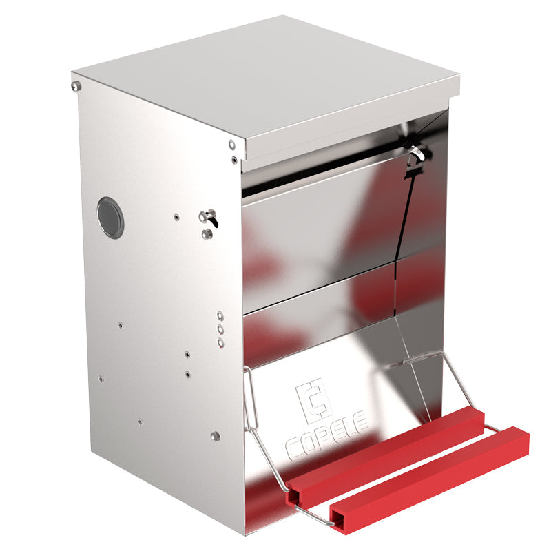 Comederos de exterior - capacidad 6 10 kg l, modelo Con pedal, material Chapa galvanizada - referencia 30760 - Copele