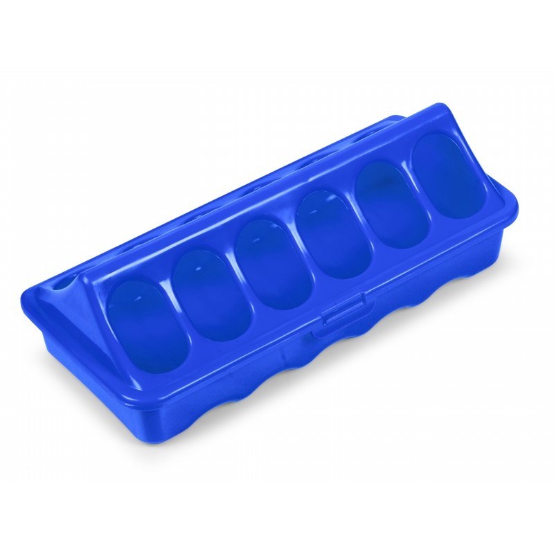 Comederos lineales de plástico - 1a edad - color Azul, capacidad 20 cm, modelo 1a edad, tipo Huecos - referencia 30278 - Copele