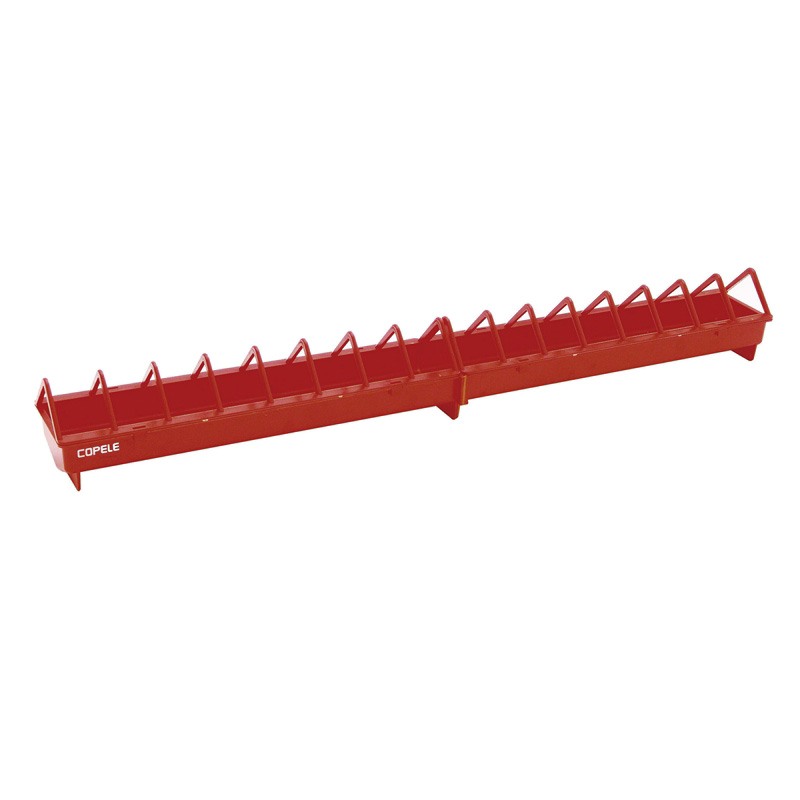 Comederos lineales de plástico - 2a edad - color Rojo, capacidad 100 cm, modelo 2a edad, tipo Rejilla ancha - referencia 30573 - Copele