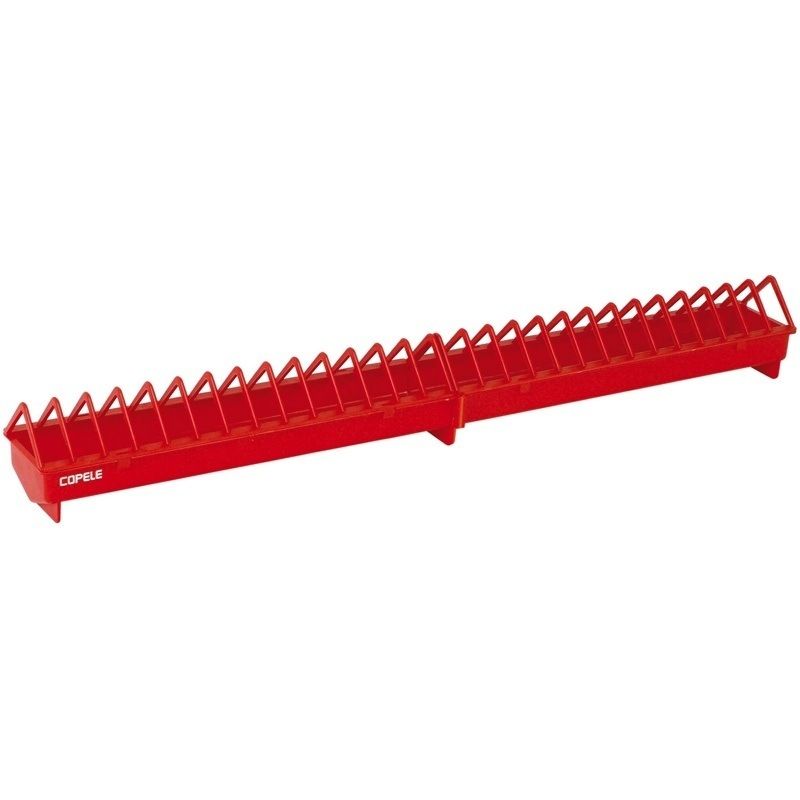 Comederos lineales de plástico - 2a edad - color Rojo, capacidad 100 cm, modelo 2a edad, tipo Rejilla estrecha - referencia 30574 - Copele