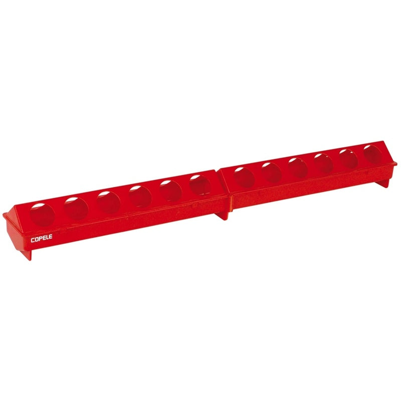 Comederos lineales de plástico - 2a edad - color Rojo, capacidad 100 cm, modelo 2a edad, tipo Huecos - referencia 30577 - Copele