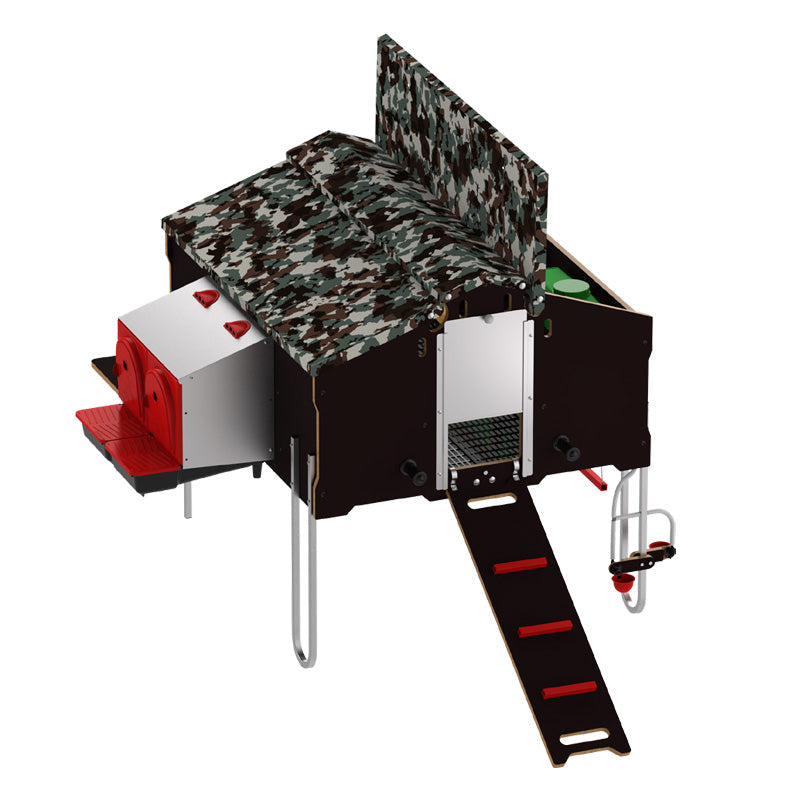 Gallineros móviles Free-Range - color Techo camuflaje, modelo 1 x 1 20 m, tipo Con kit desplazamiento - referencia 30080 - Copele