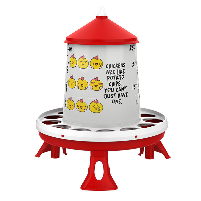Tolvas Personalizables - Con etiqueta chips - color Rojo, capacidad 2 3 5 kg l, patas Con patas, modelo Con etiqueta chips - referencia 31207 - Copele