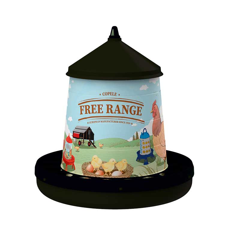 Tolvas Personalizables - Con etiqueta free range - color Reciclado, capacidad 4 7 kg l, patas Sin patas, modelo Con etiqueta free range - referencia 30191 - Copele